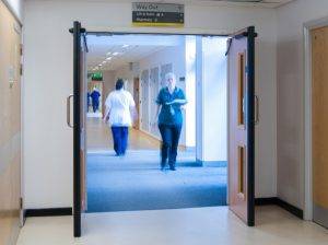 swing door entry systems hospital