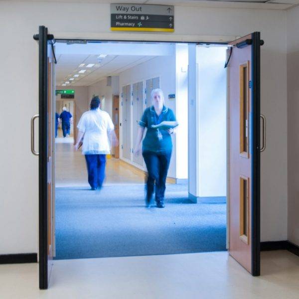 swing door entry systems hospital